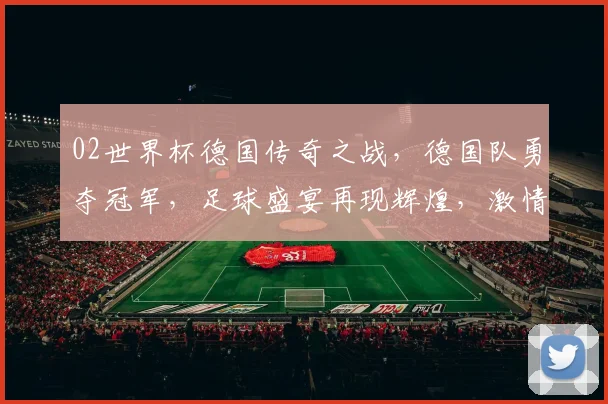 02世界杯德国传奇之战，德国队勇夺冠军，足球盛宴再现辉煌，激情燃烧的岁月
